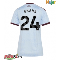 Camiseta Aston Villa Amadou Onana #24 Tercera Equipación para mujer 2026-27 manga corta